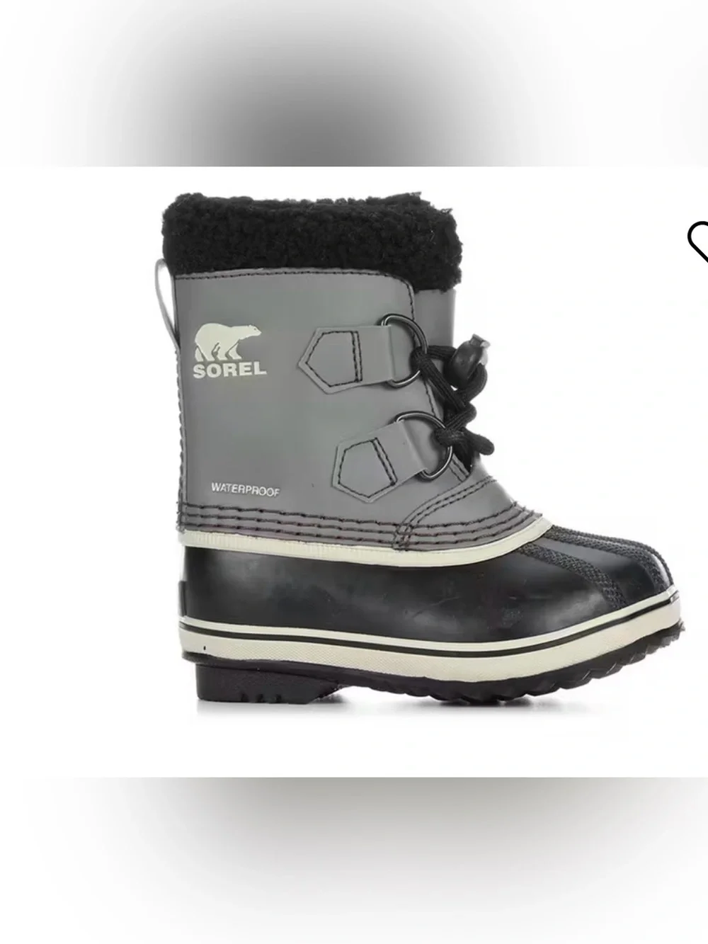 Sorel Kids Grey and Black Waterproof Winter Boot